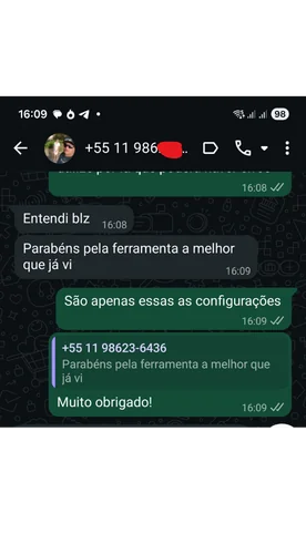 Print de depoimento — página linda