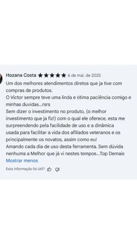 Print de depoimento — central de notificações