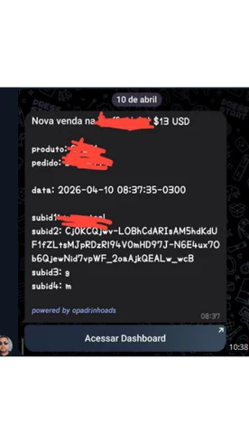 Print de depoimento — notificações em tempo real